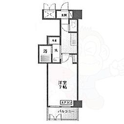 PONTEALTO新栄 1Kの間取図画像
