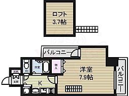 プレサンス名古屋駅前アクシス 1Kの間取図画像