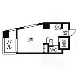 ドール新栄 1Kの間取図画像