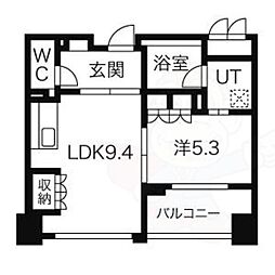 IZUMIONE 1LDKの間取図画像