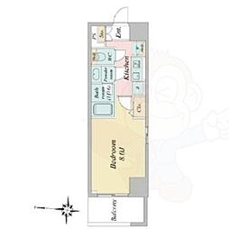 BPRResidence丸の内 1Kの間取図画像