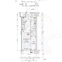 名古屋市中区橘1丁目マンション 1LDKの間取図画像