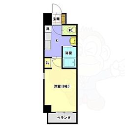 ルミエール山中 1Kの間取図画像