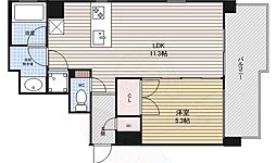 SK'BUILDING-501 1LDKの間取図画像