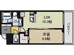 JMF-Residence名駅南 1LDKの間取図画像