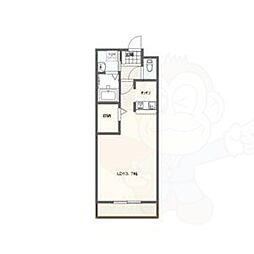 スリーディーガーデン本山 ワンルームの間取図画像