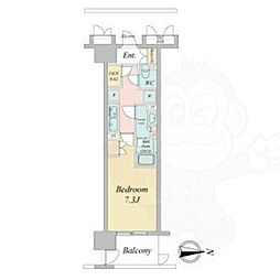 ラフィシア上前津 1Kの間取図画像