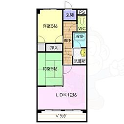 アクシス呼続 2LDKの間取図画像