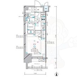 ディアレイシャス名古屋浄心II 1Kの間取図画像