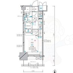 ディアレイシャス名古屋浄心II 1Kの間取図画像