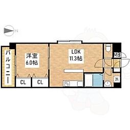 フラットS 1LDKの間取図画像