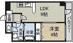 ヴェルジュコート1 1LDKの間取図画像