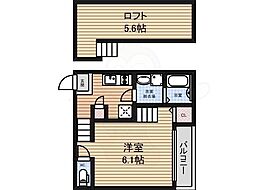 グランビル上小田井 1Kの間取図画像