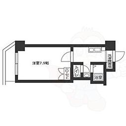 山手ヒルズ 1Kの間取図画像
