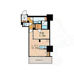 プレミアムコート葵 1LDKの間取図画像