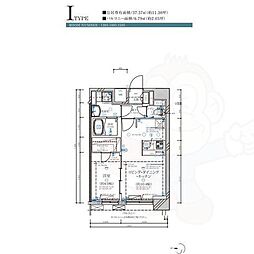 ディアレイシャス名古屋大須通 1LDKの間取図画像