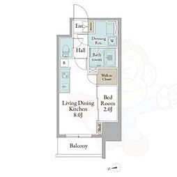 ストーリア名古屋城西 1LDKの間取図画像