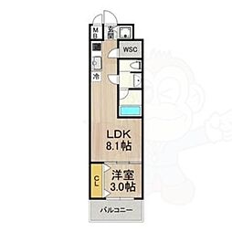 セノアタワー泉 1LDKの間取図画像