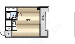 チサンマンション桜通久屋A棟 ワンルームの間取図画像