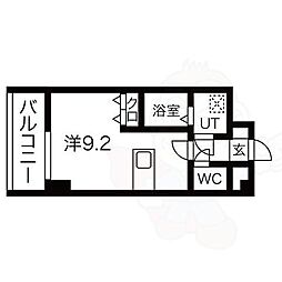 アレーヌコート金山 1Kの間取図画像