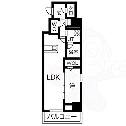 アーバンパーク日吉 1LDKの間取図画像