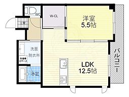 AQUASTAGE1 1LDKの間取図画像