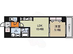 グランルクレ新栄ウエスト 1LDKの間取図画像