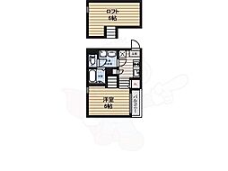 烏森レジデンス 1Kの間取図画像