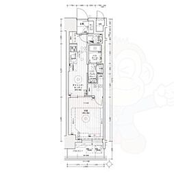 エステムコート名古屋ライブゲート 1DKの間取図画像