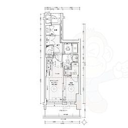 エステムコート名古屋ライブゲート 1DKの間取図画像