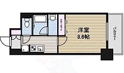 レジディア高岳 1Kの間取図画像
