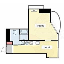 メゾン覚王山 1Kの間取図画像