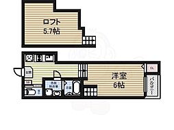 ポラリス名城公園 1Kの間取図画像