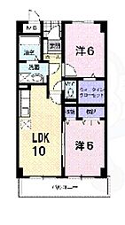 グランドゥールH 2LDKの間取図画像
