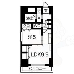 プレステージ千種 1LDKの間取図画像