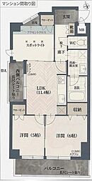 パラティーノ井東 2LDKの間取図画像