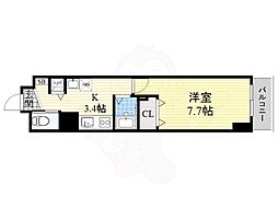 グランツ丸の内 1Kの間取図画像