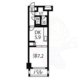 スタジオスクエア大須 1DKの間取図画像