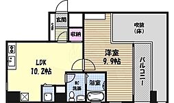 TKマンション 1LDKの間取図画像