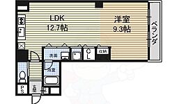 TKマンション 1LDKの間取図画像