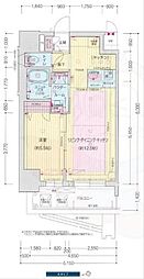 プレサンス新栄アーバンフロー 1LDKの間取図画像