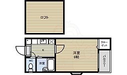 クレードル中村公園 1Kの間取図画像
