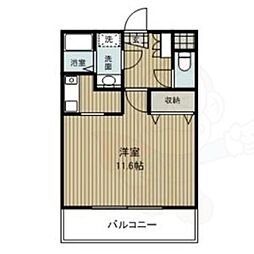 コンド・勝川 1Kの間取図画像