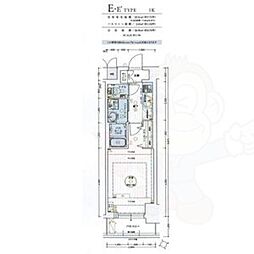 エステムコート名古屋今池アーバンゲート 1Kの間取図画像