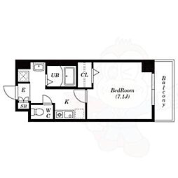 グリシーヌ名駅 1Kの間取図画像