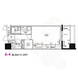 グラン・アベニュー白川公園 1Kの間取図画像