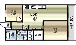 ロンシャン金山 2LDKの間取図画像