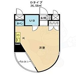 メゾン・ド・アビーム ワンルームの間取図画像