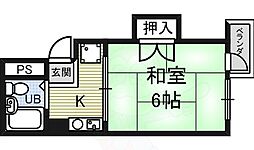 サンパーク大久手 1Kの間取図画像