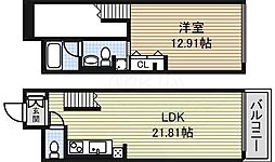 RESIDIA東桜2 1LDKの間取図画像